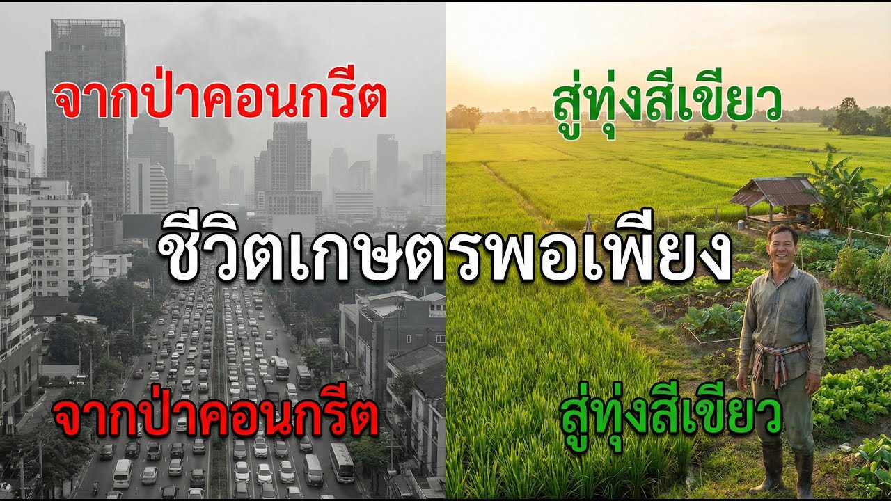 จากป่าคอนกรีตสู่ทุ่งสีเขียว: ชีวิตเกษตรพอเพียง 🌱