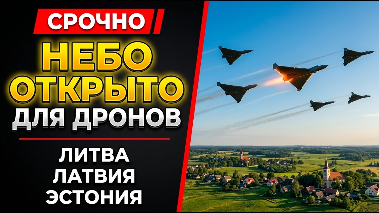 Страны Балтии ОТКРЫЛИ НЕБО украинским дронам -- НАТО в шоке, Россия угрожает ВОЙНОЙ