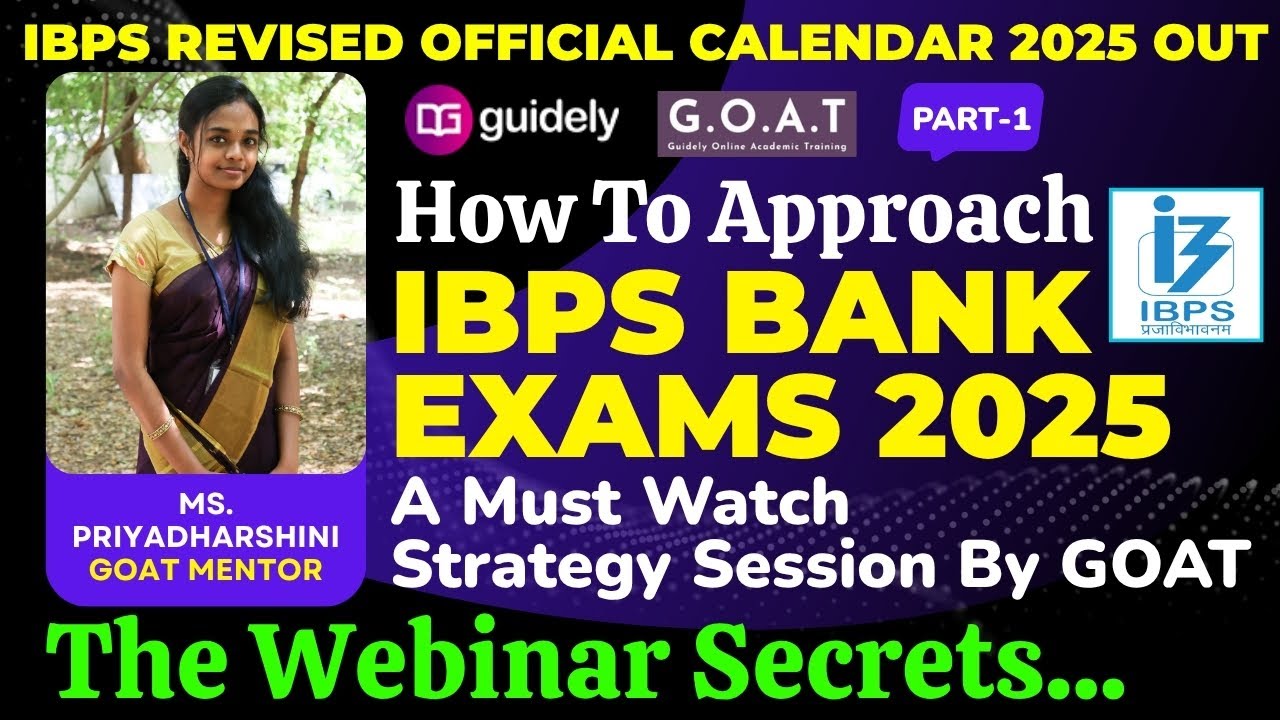 How To Prepare According to IBPS Revised Calendar 2025? | The GOAT Webinar Secrets #ibpsnotification
