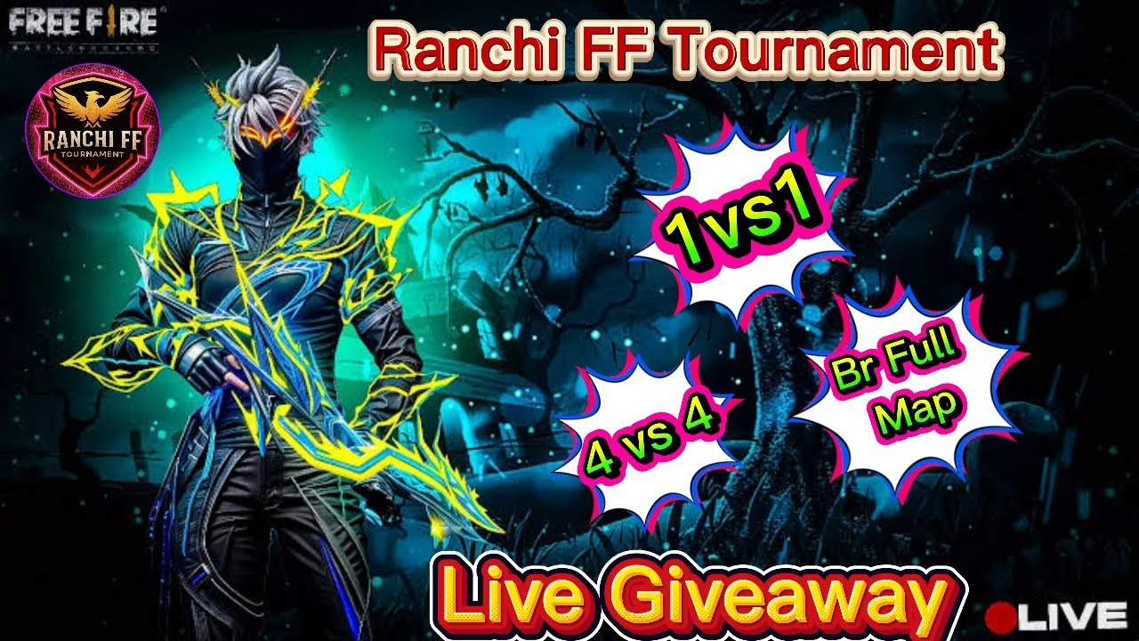 1v1 4v4 custom Live 🔴//Ranchi FF tournament #freefire