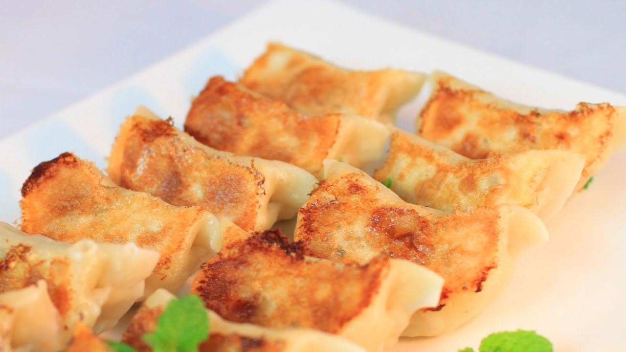Pork with Green Bean Pot Stickers / Fried Dumplings Recipe /煎饺/锅贴