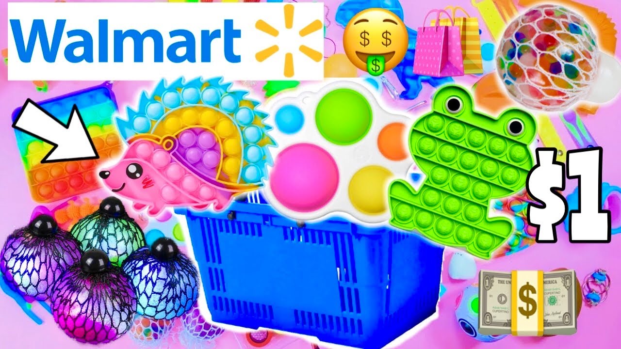I found NEW HIDDEN FIDGETS at Walmart! 🤑 Fidget Shopping Jackpot + Pop its *NO BUDGET*