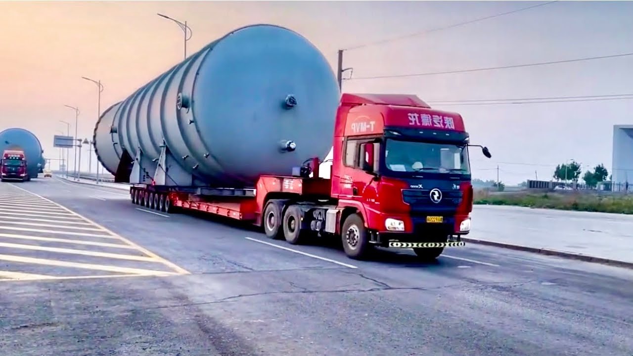 MOVING A BEHEMOTH! Massive Industrial Tank Transport on the Highway