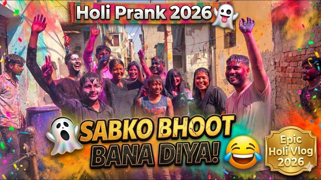 Holi Prank 2026 👻 Sabko Bhoot Bana Diya | Epic Holi Vlog