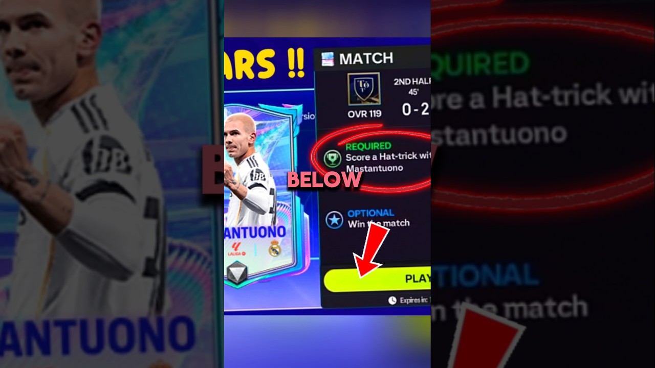 КАК ВЫПОЛНИТЬ ЗАДАНИЯ СОБЫТИЯ &laquo;БУДУЩИЕ ЗВЕЗДЫ МАСТАНТУОНО&raquo; В EA FC FIFA MOBILE 26 #shorts #fcmobile