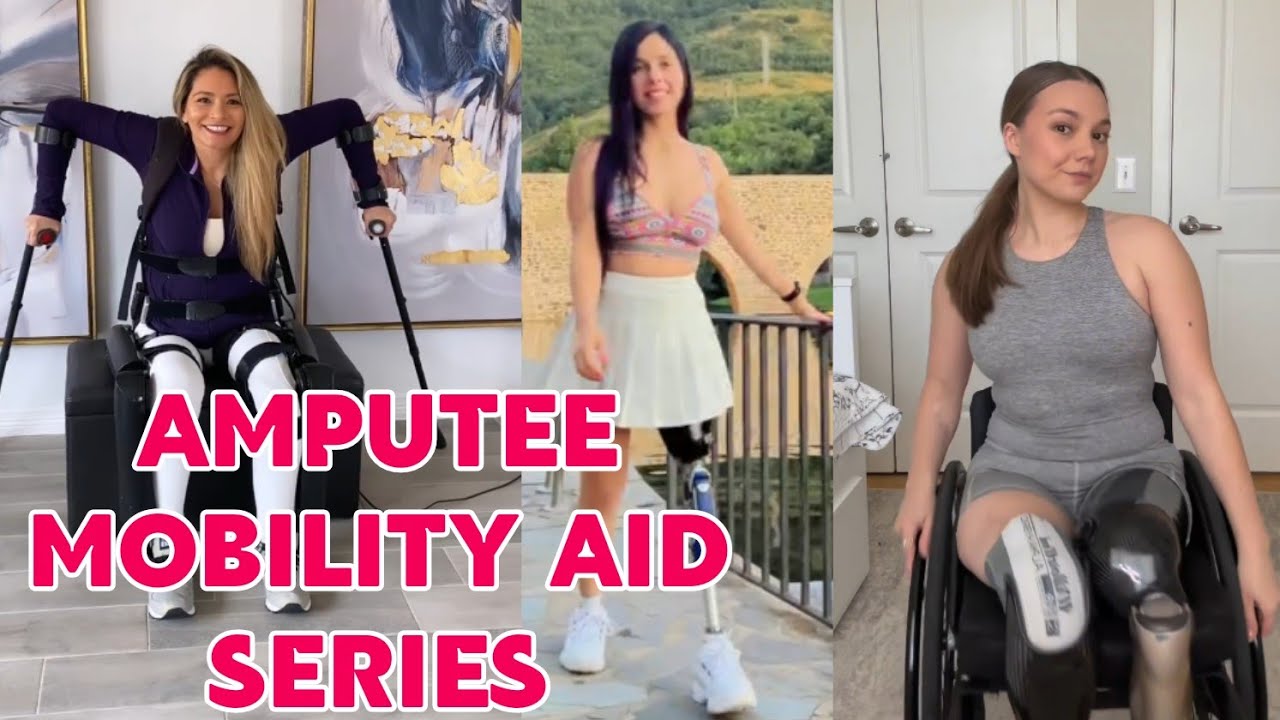 Amputee lady adaptive crutches user life activities | mobility aid series