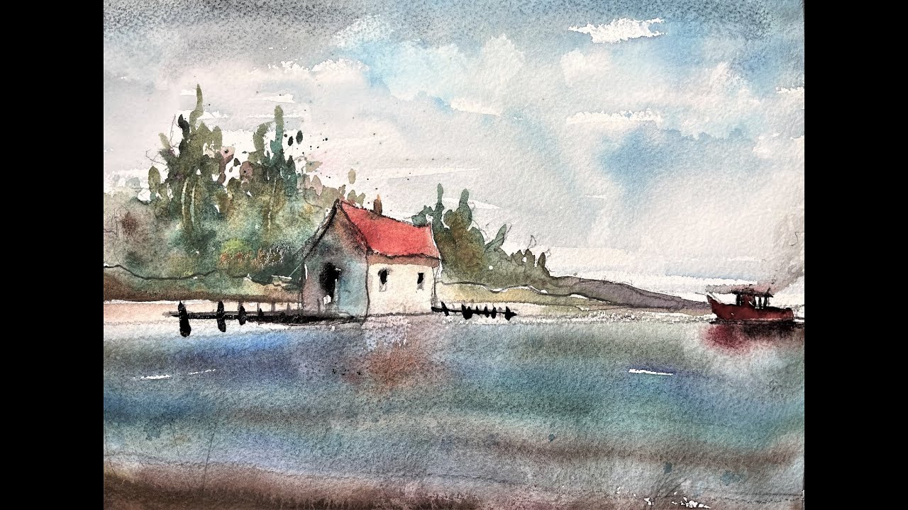 EXTREME BEGINNERS - Painting a Seascape Painting Using a Recipe - with Chris Petri