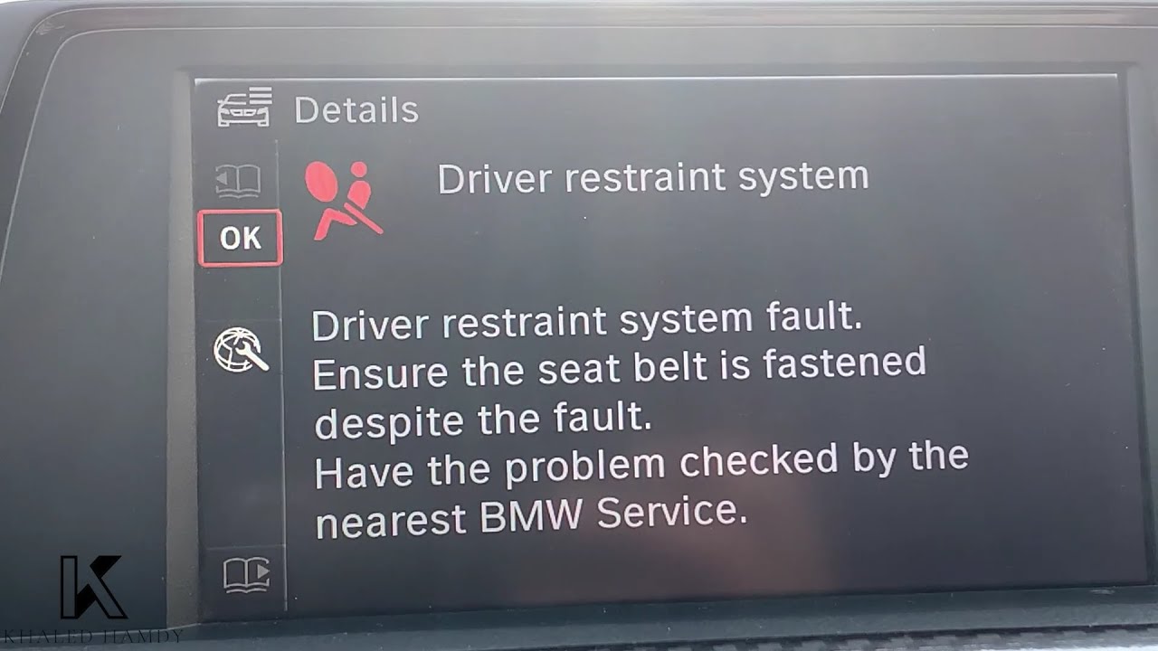 HOW TO FIX driver seat restraint system | حل مشكلة لمبة الإيرباج او الحزام  بي ام دبليو