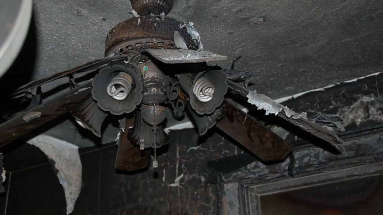 Fire Damaged Ceiling Fans