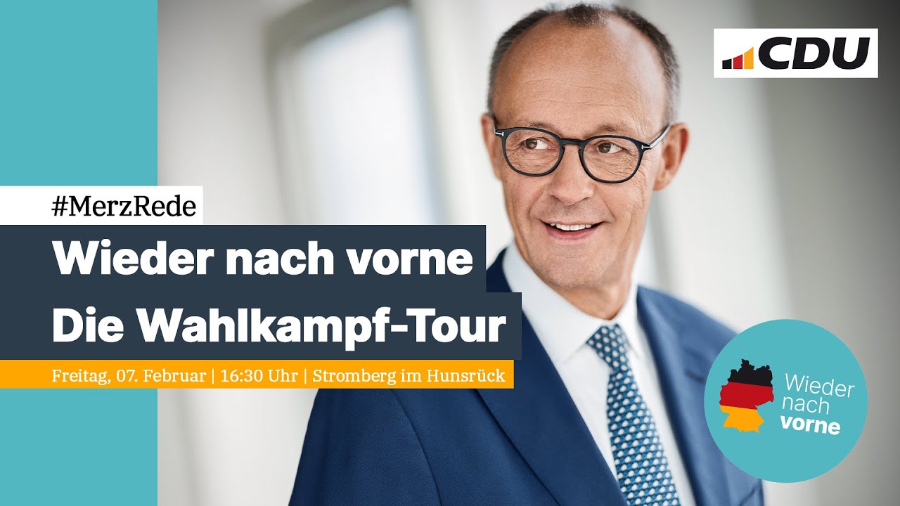 Wieder nach vorne | Die Wahlkampftour mit Friedrich Merz – Stromberg