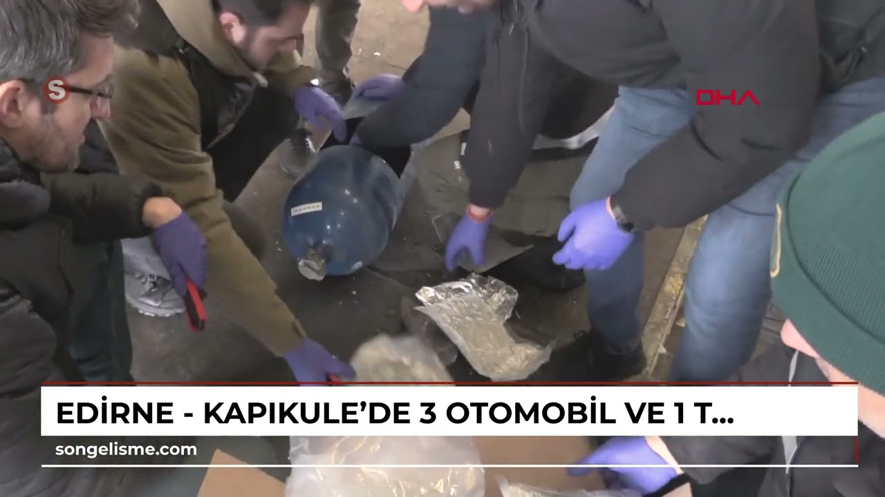 EDİRNE - Kapıkule'de 3 otomobil ve 1 TIR'da 217 kilo uyuşturucu ele geçirildi
