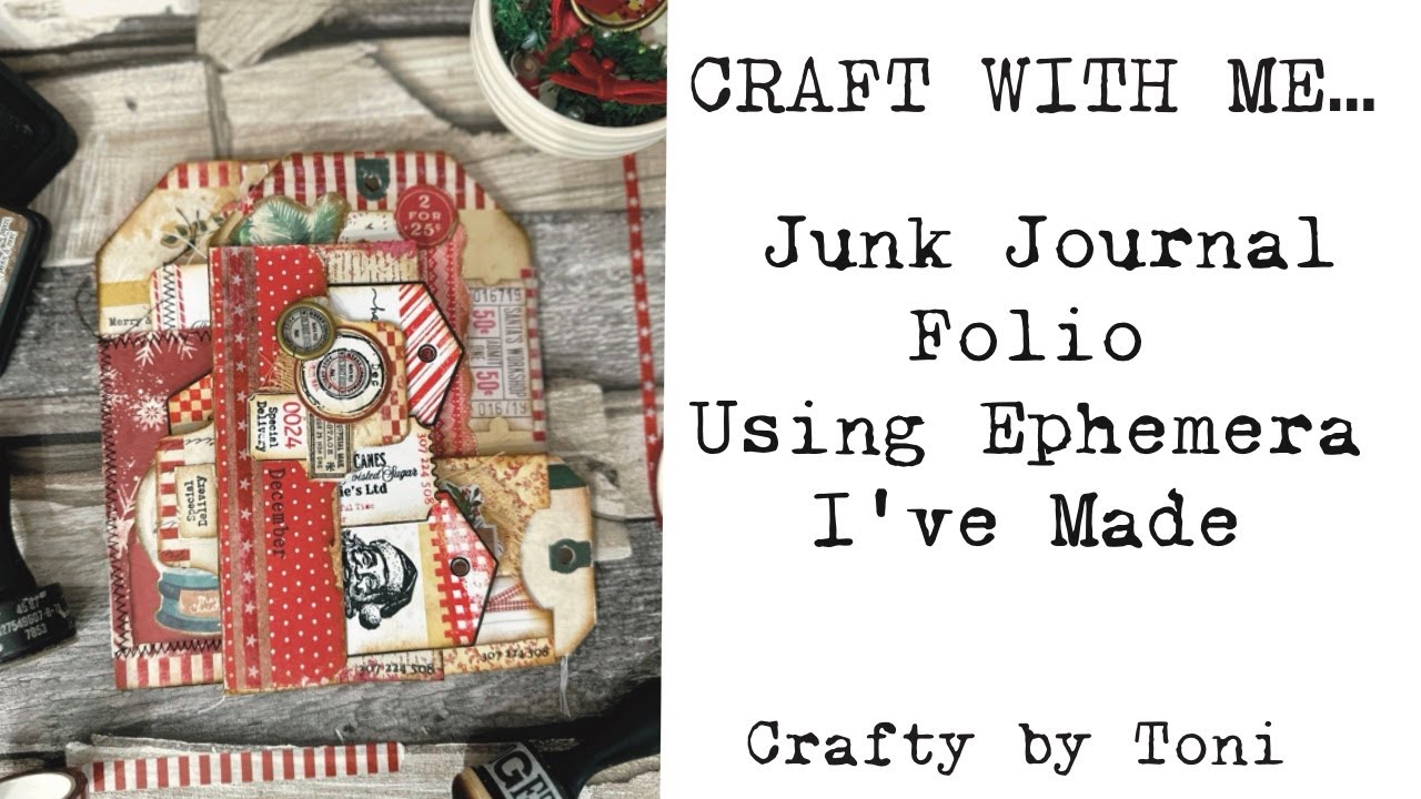 #craftwithme CHRISTMAS FOLIO… Using My Christmas Ephemera … #christmasjunkjournal  #junkjournalideas