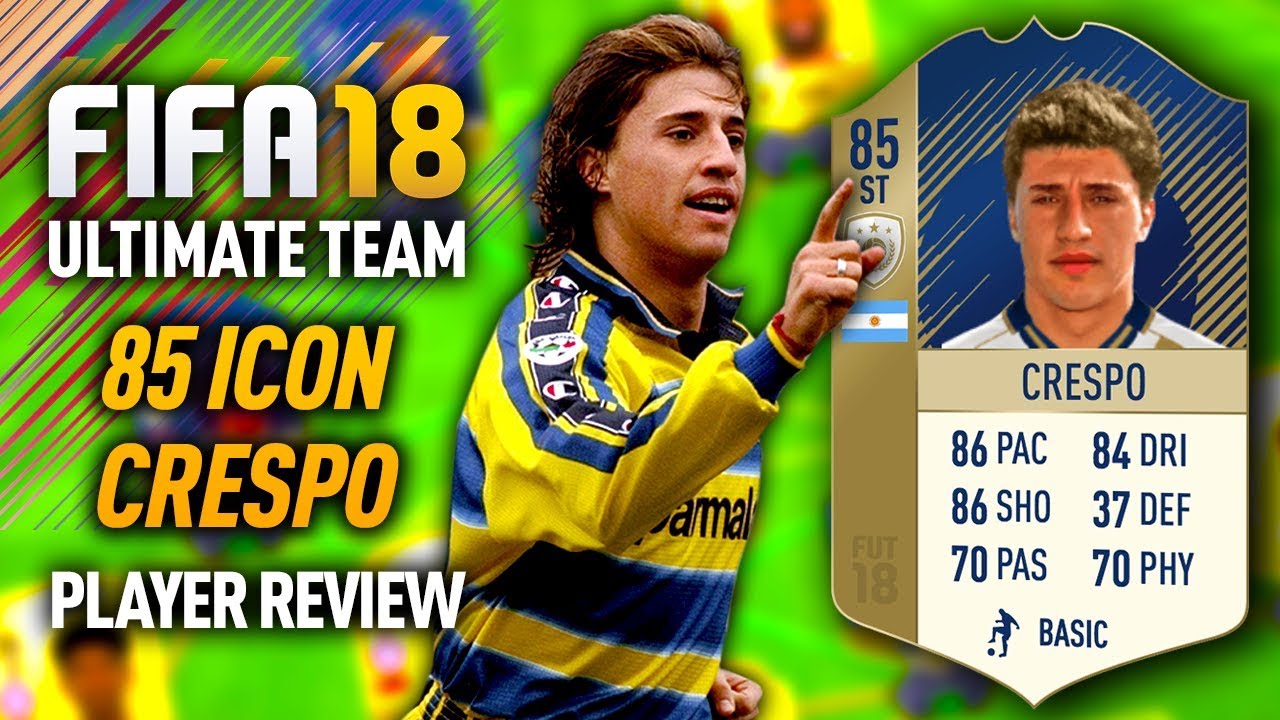 FUTWIZ REVIEW CFIFA 18 ICON CRESPO (85) PLAYER REVIEW! FIFA 18 ULTIMATE TEAM!RESPO