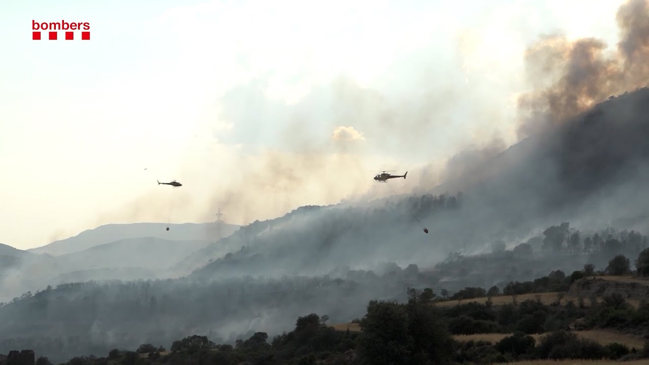 Imatges del foc estabilitzat d'Artesa de Segre