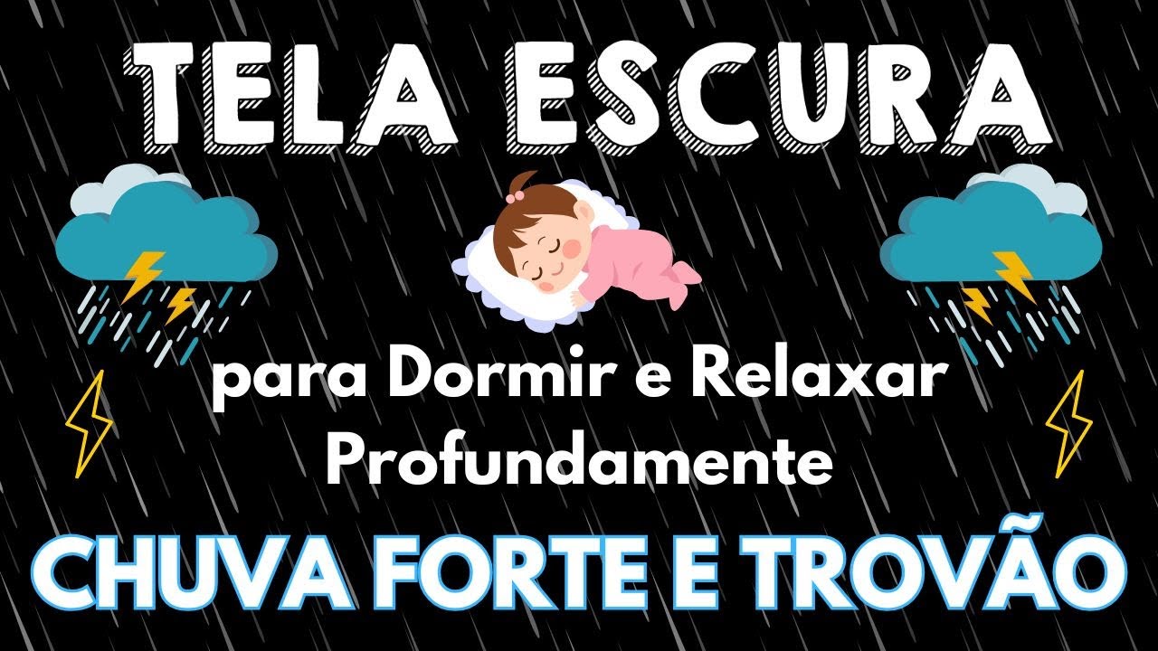 Sono Profundo e Acalme a Mente em 3 Minutos - Chuva Relaxante para Dormir | Tela Preta