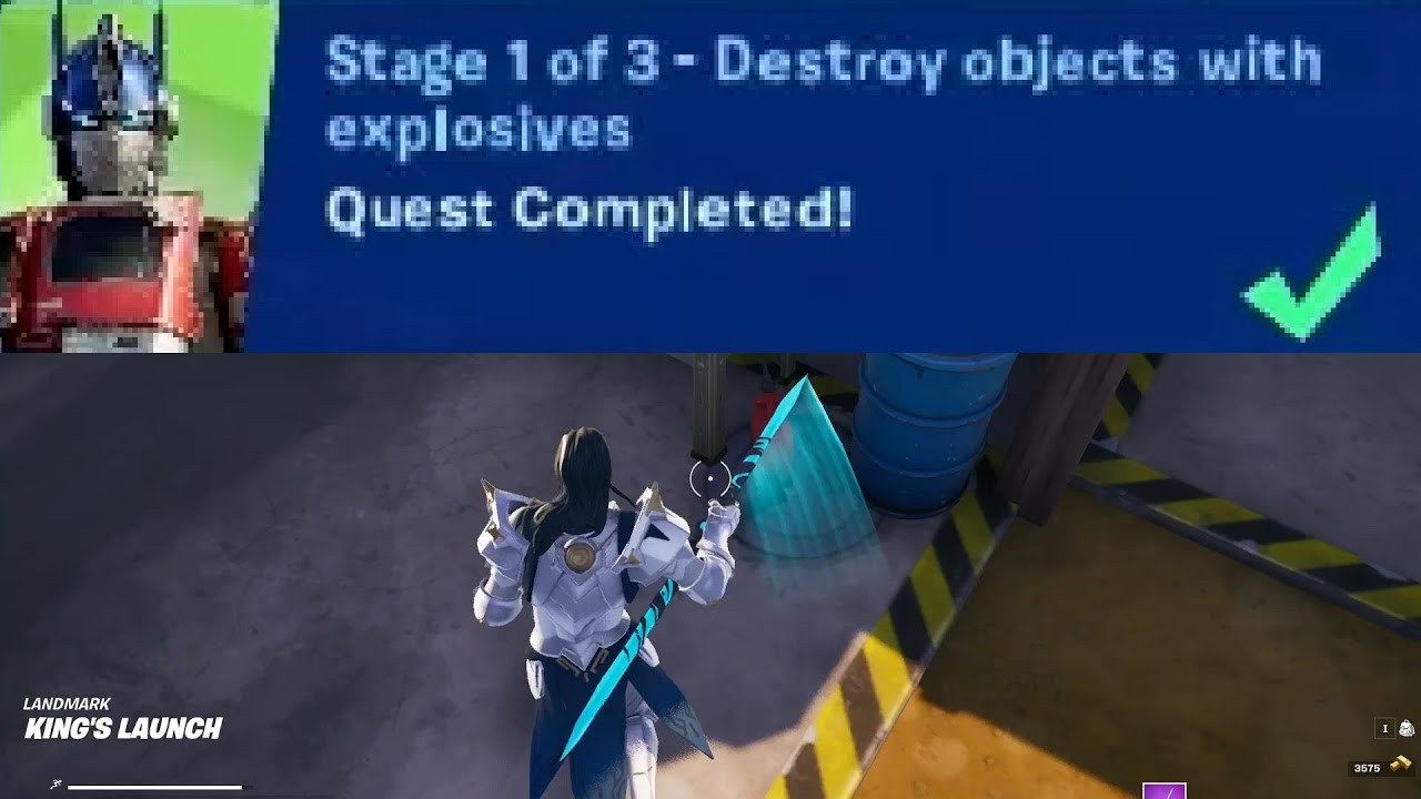 Destroy objects with explosive Fortnite