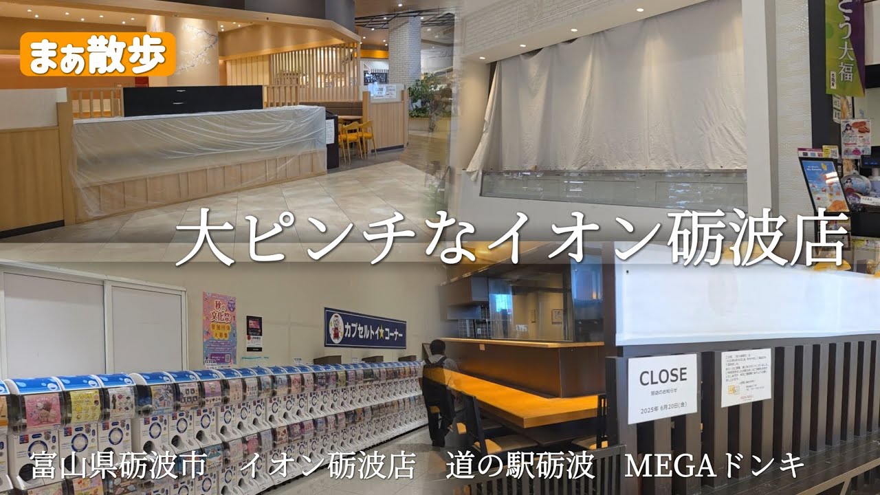 【衝撃】イオン砺波、すべてがガラガラの現在　富山県砺波市　イオンモール砺波店　MEGAドンキ　道の駅砺波　#観光　#富山観光