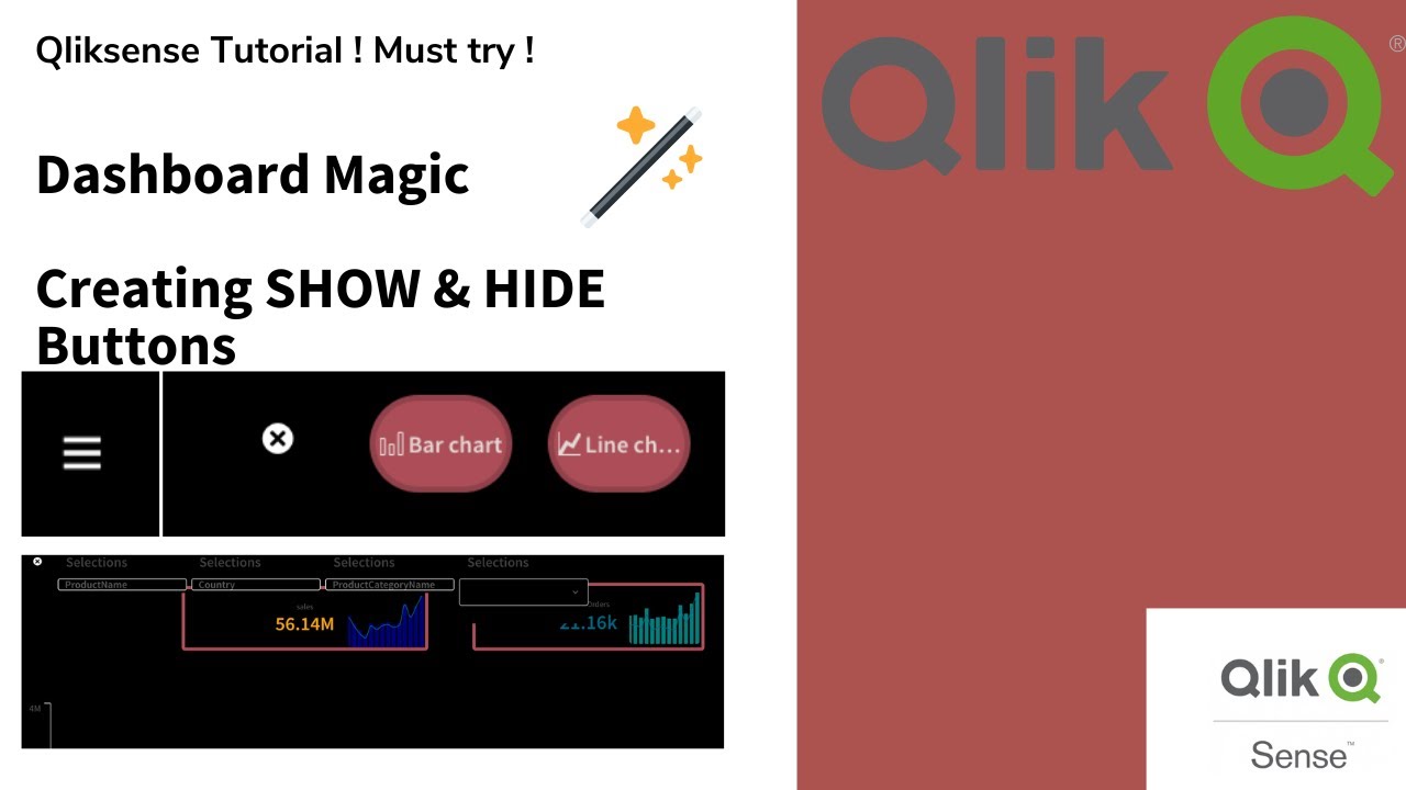QlikSense: Creating a Show and Hide button in layout container