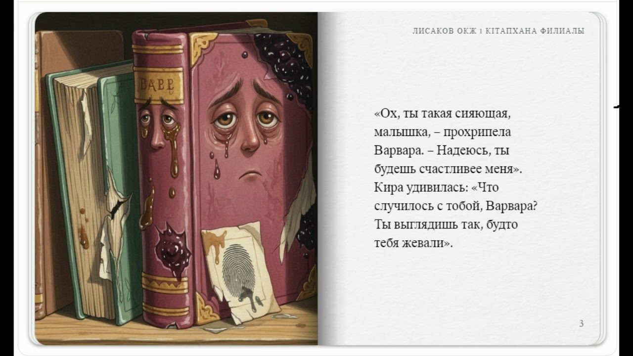 «Кира кітап сөресінің құпиясын қалай білді» жадынама.«Как Кира узнала тайну книжной полки» памятка.