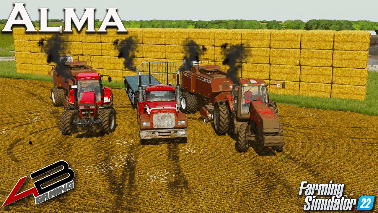 Harvesting Oats and making 300 Bales! Alma Missouri Fs22