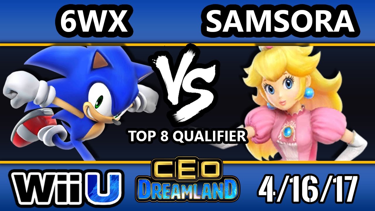CEO Dreamland 2017 Smash 4 - Samsora (Peach) Vs. Circa | 6WX (Sonic) SSB4 Top 8 Qualifier