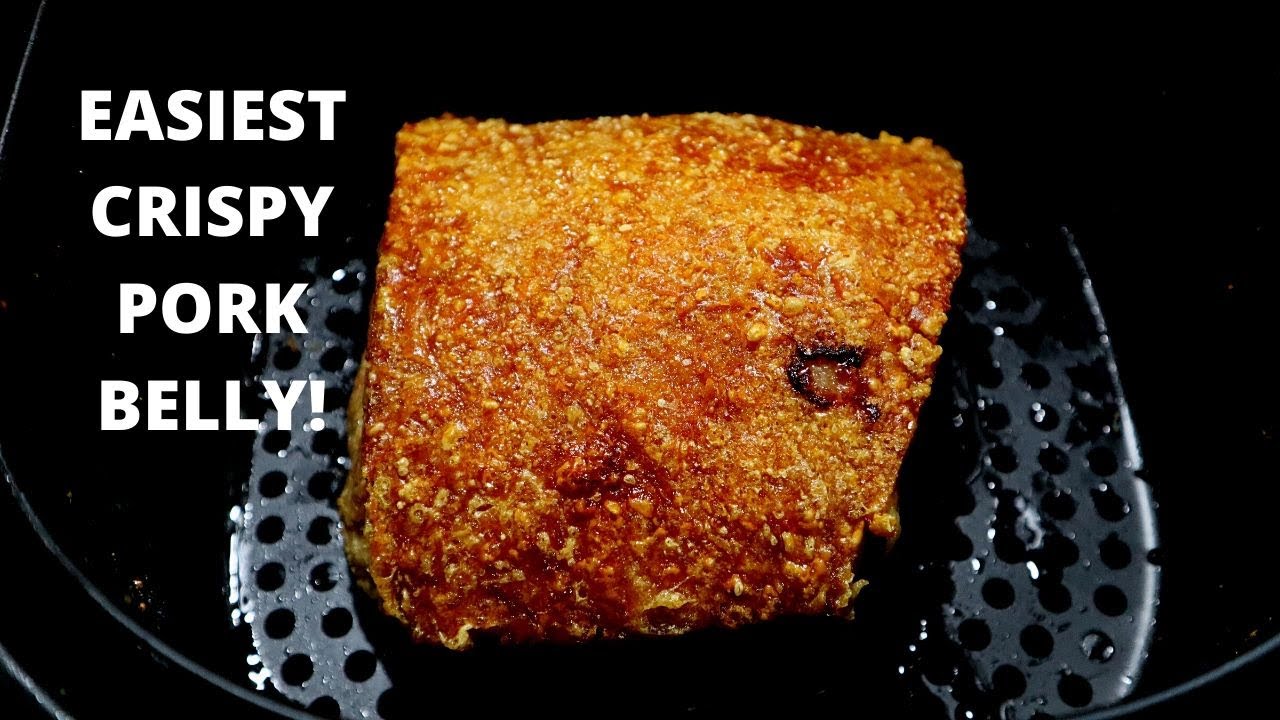 The easiest way to make CRISPY PORK BELLY! | Super crunchy & super juicy | Air fryer recipe