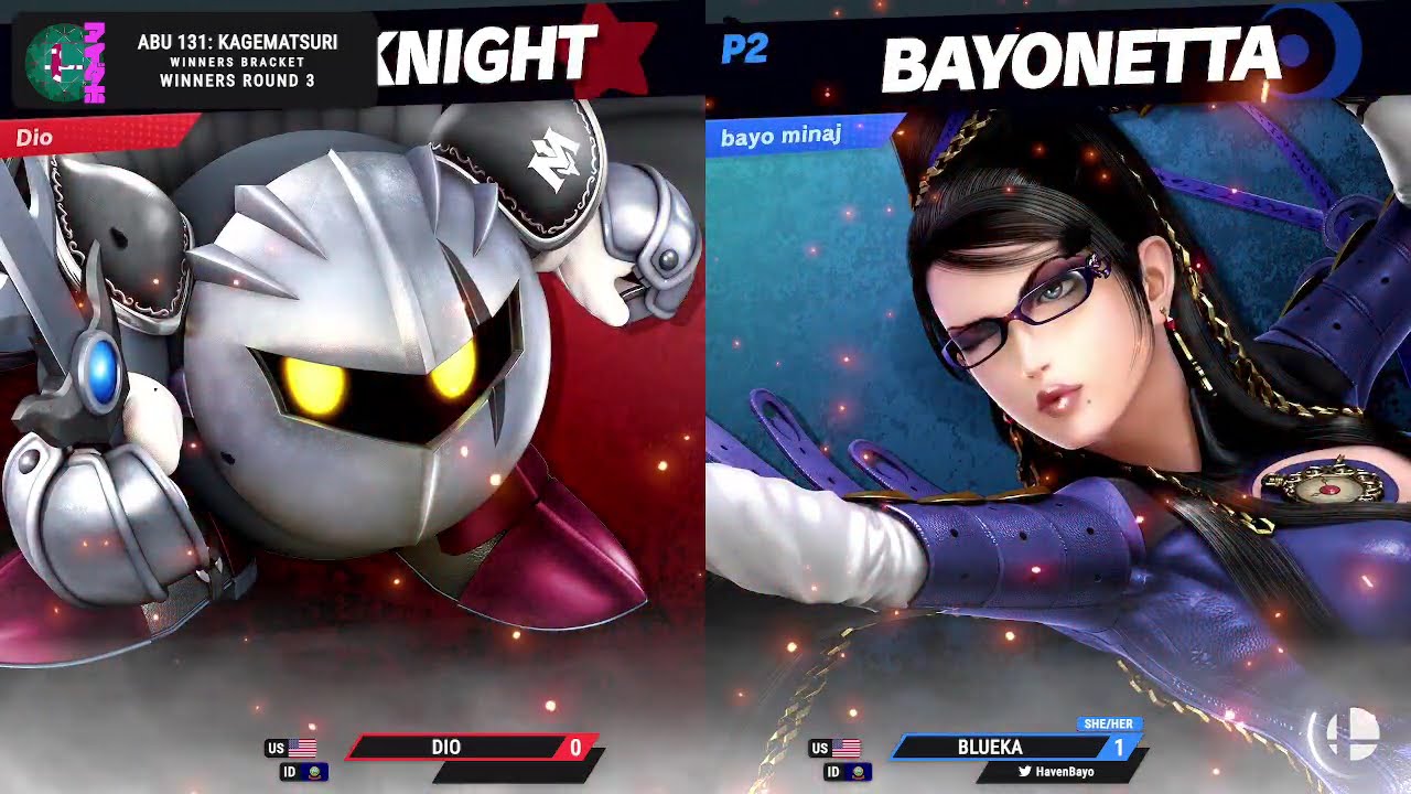 ABU 131: Kagematsuri - Diotama (ZSS/Meta Knight) vs Blueka (Bayonetta) - Smash Ultimate Singles