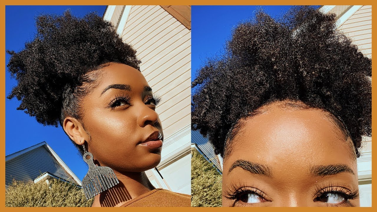 HOW TO ACHIEVE A QUICK HIGH PUFF USING ONE PRODUCT ON MEDIUM LENGTH 4A NATURAL HAIR