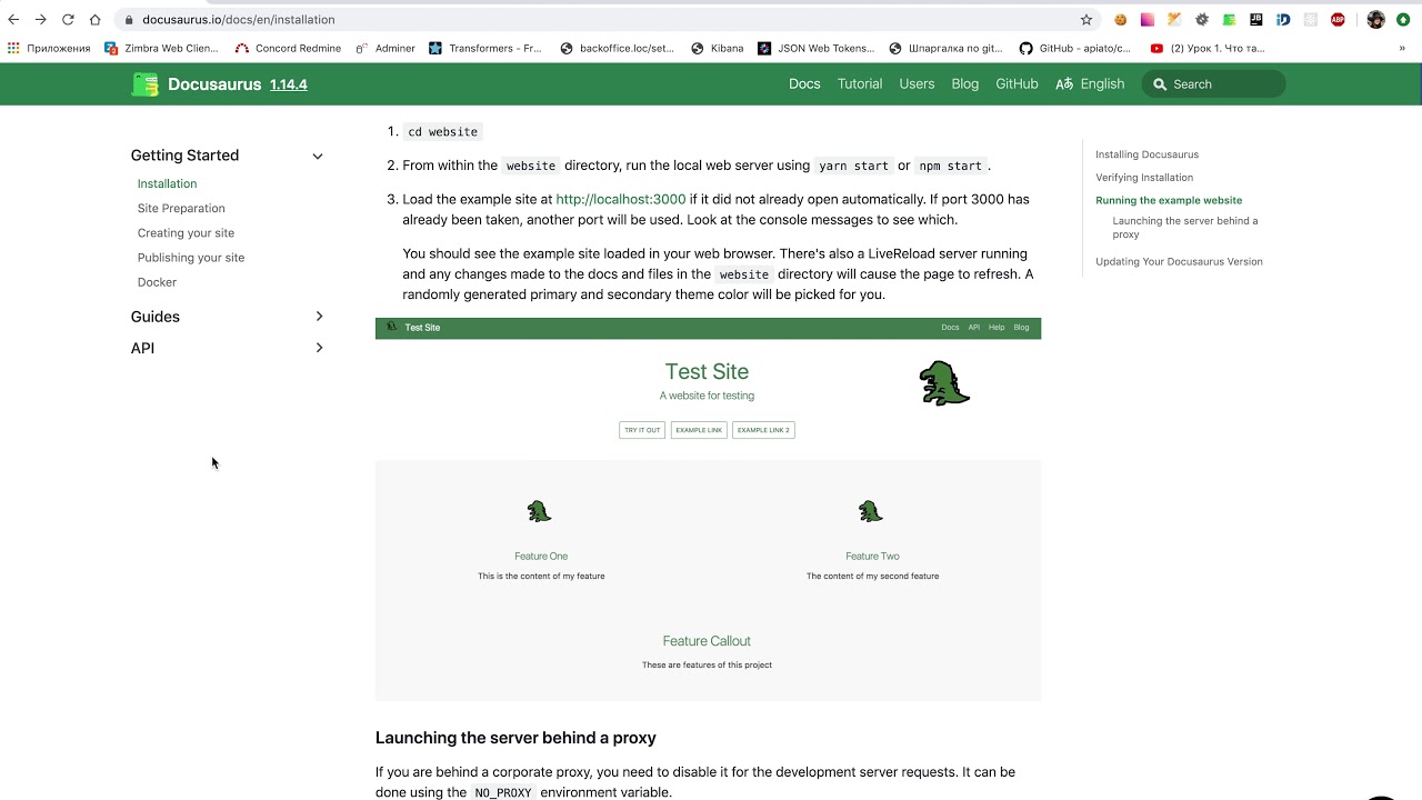 Docusaurus в качестве документации к твоему проекту