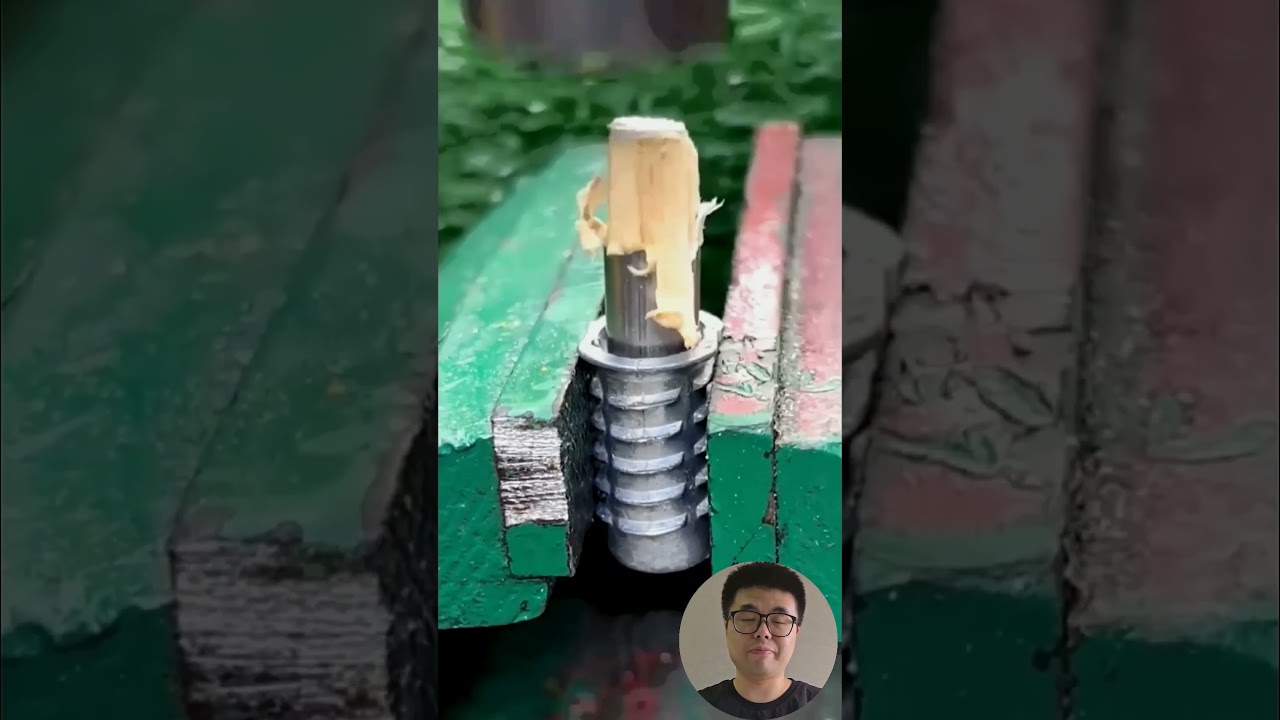 Smooth Threaded Insertion Process #Metalworking #Factory