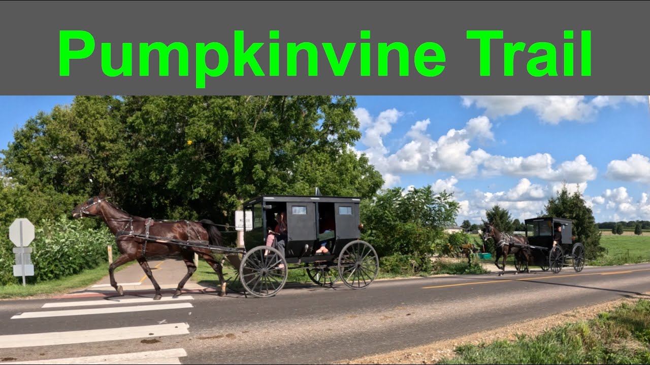 Атмосфера страны амишей | Тихая красота тропы Тыквенная Лоза 🚴‍♂️🐴 — Индиана