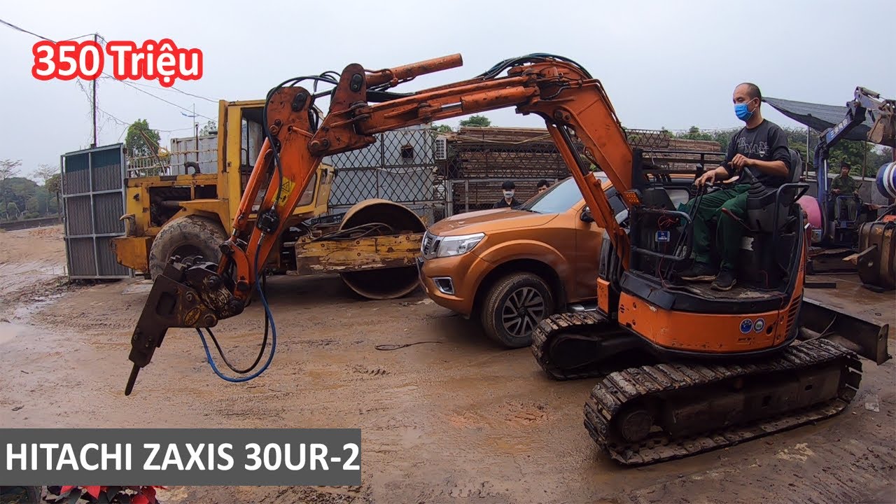 Cận Cảnh Xuất Xưởng Máy Xúc HITACHI ZAXIS 30UR-2 Sau Khi Độ Búa Đục Thủy Lực | Xuân Mạnh Vlogs