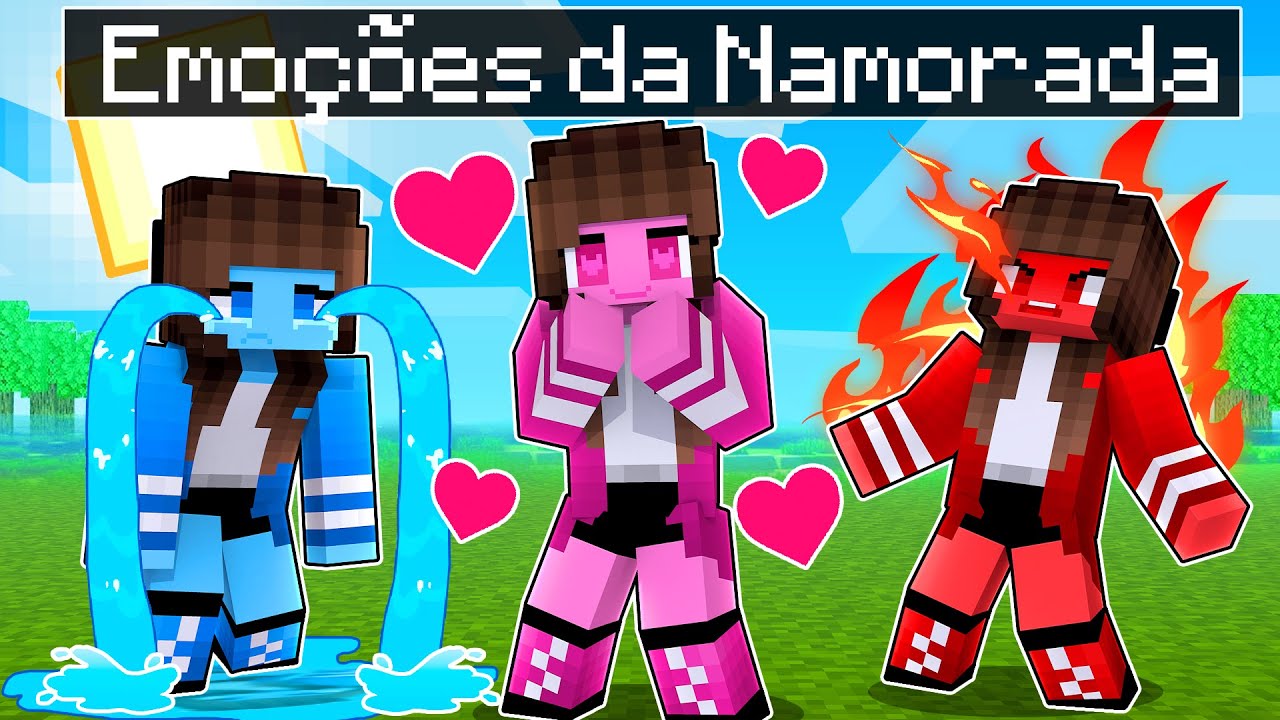 NAMORADA do P3DRU tem várias EMOÇÕES no Minecraft