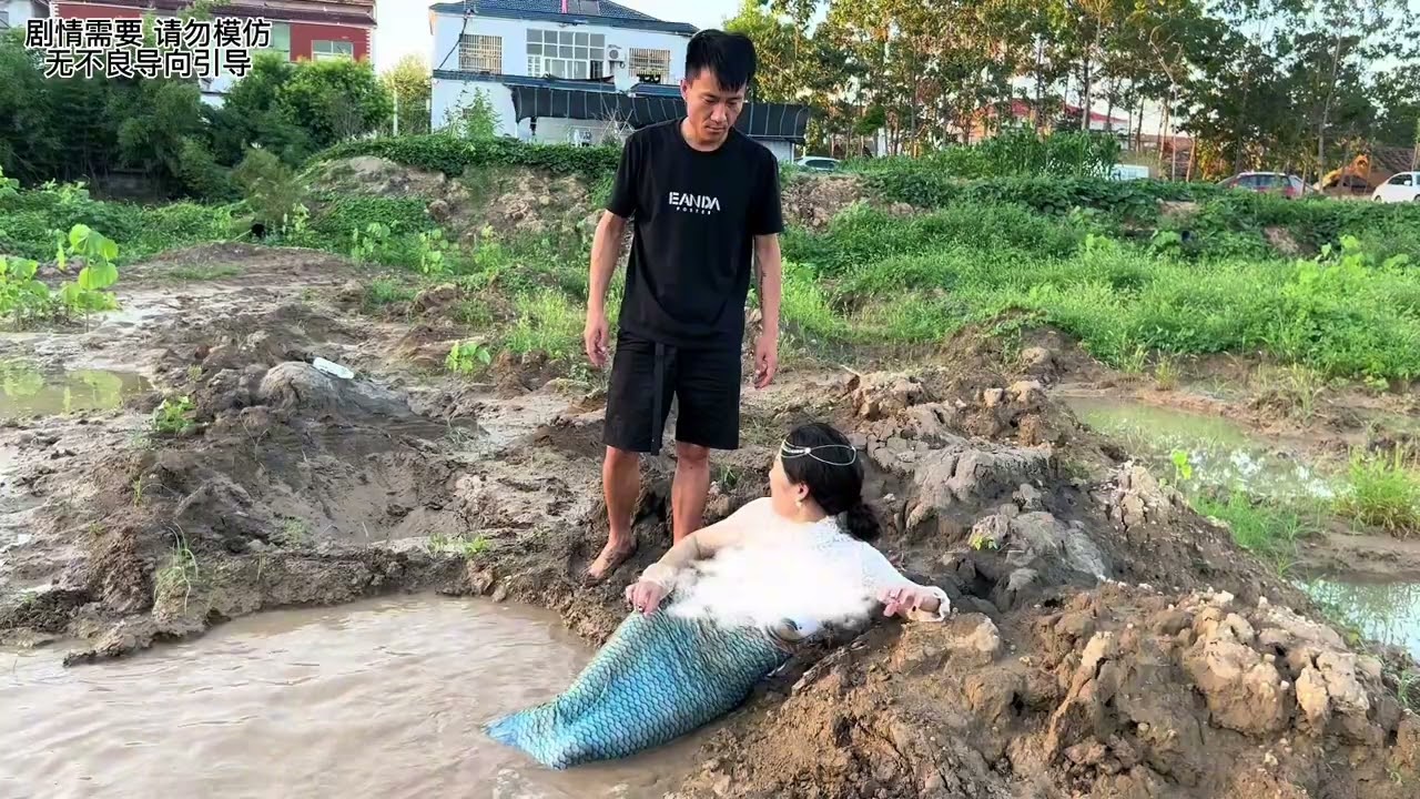 兵嫂想拍一期美人鱼的视频，却被妹妹无情告状，被小兵狠狠暴揍