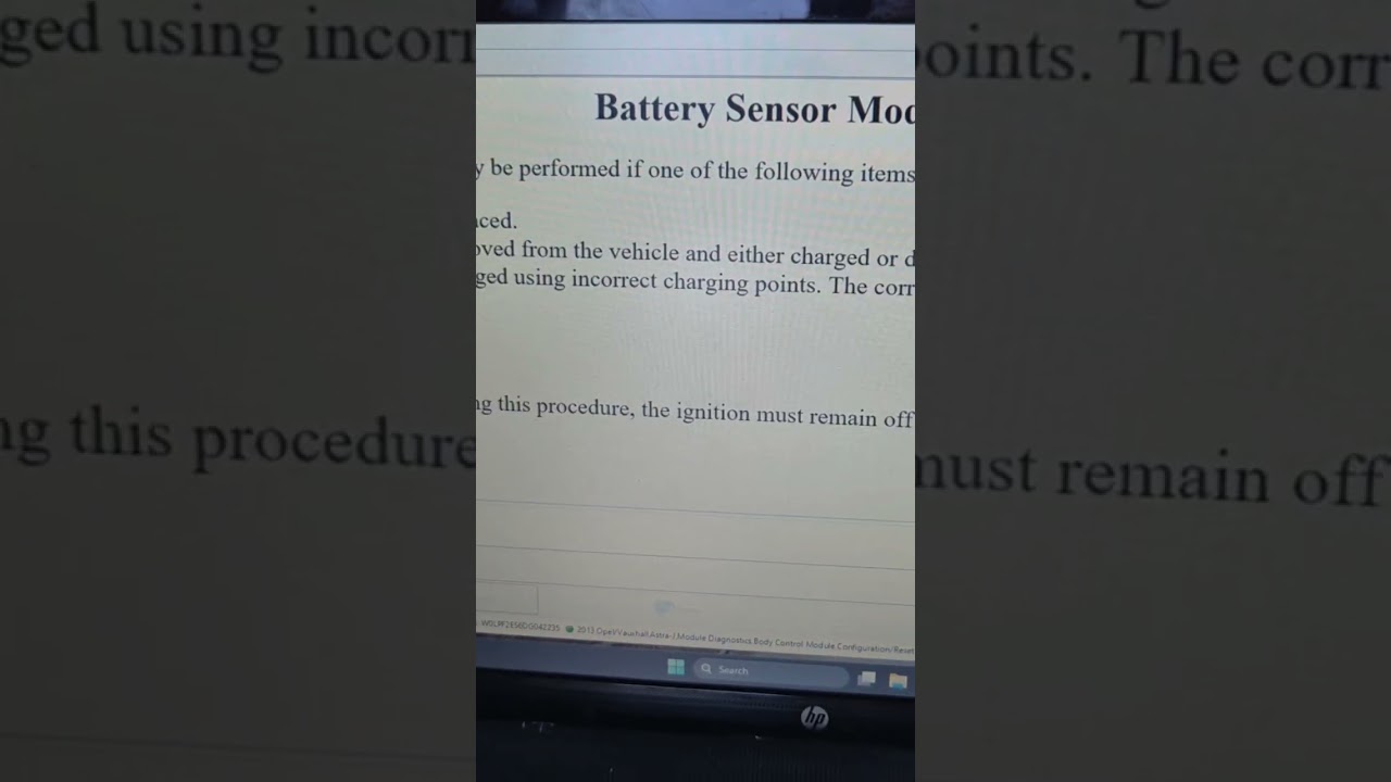 Astra J &mdash; how to program new battery (stop/start) using GM GDS2