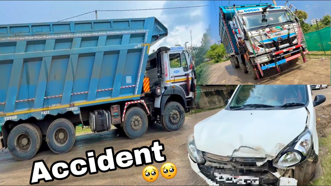 Tata 3525 Dumper vs Maruti Alto 800 चप्पल बन जाती alto बच गई 🥺