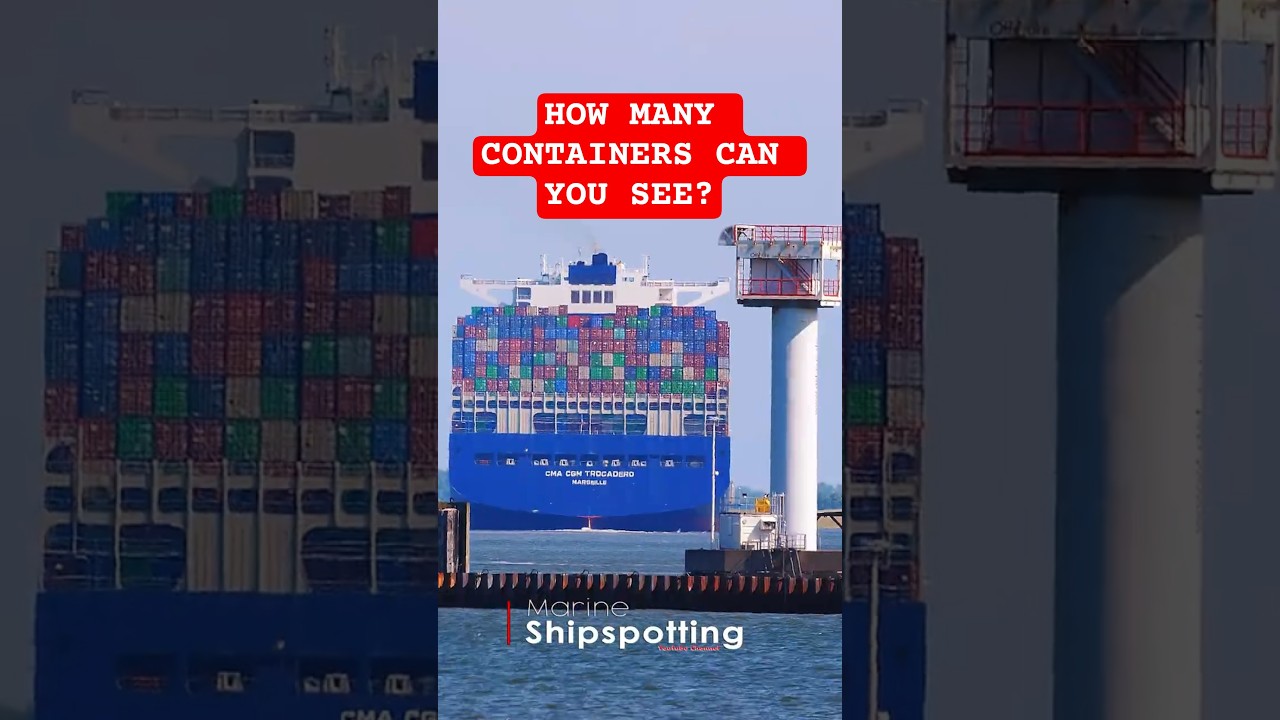400 m GIANT Container Ship – So Close You Can See Every Box! 🤯