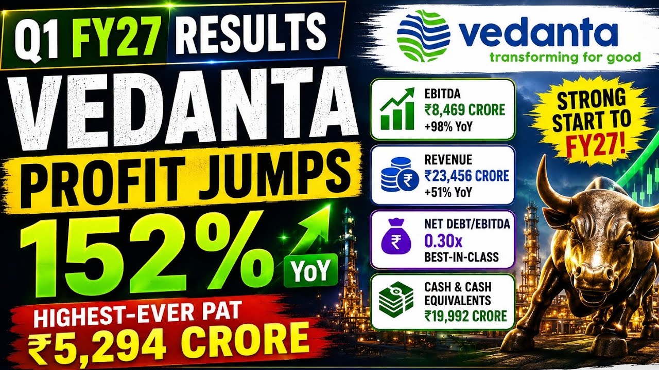 Vedanta Q1 Results 2026 🚀 | Profit Jumps 152% | Vedanta Share Price Target | VEDL Q1 FY27