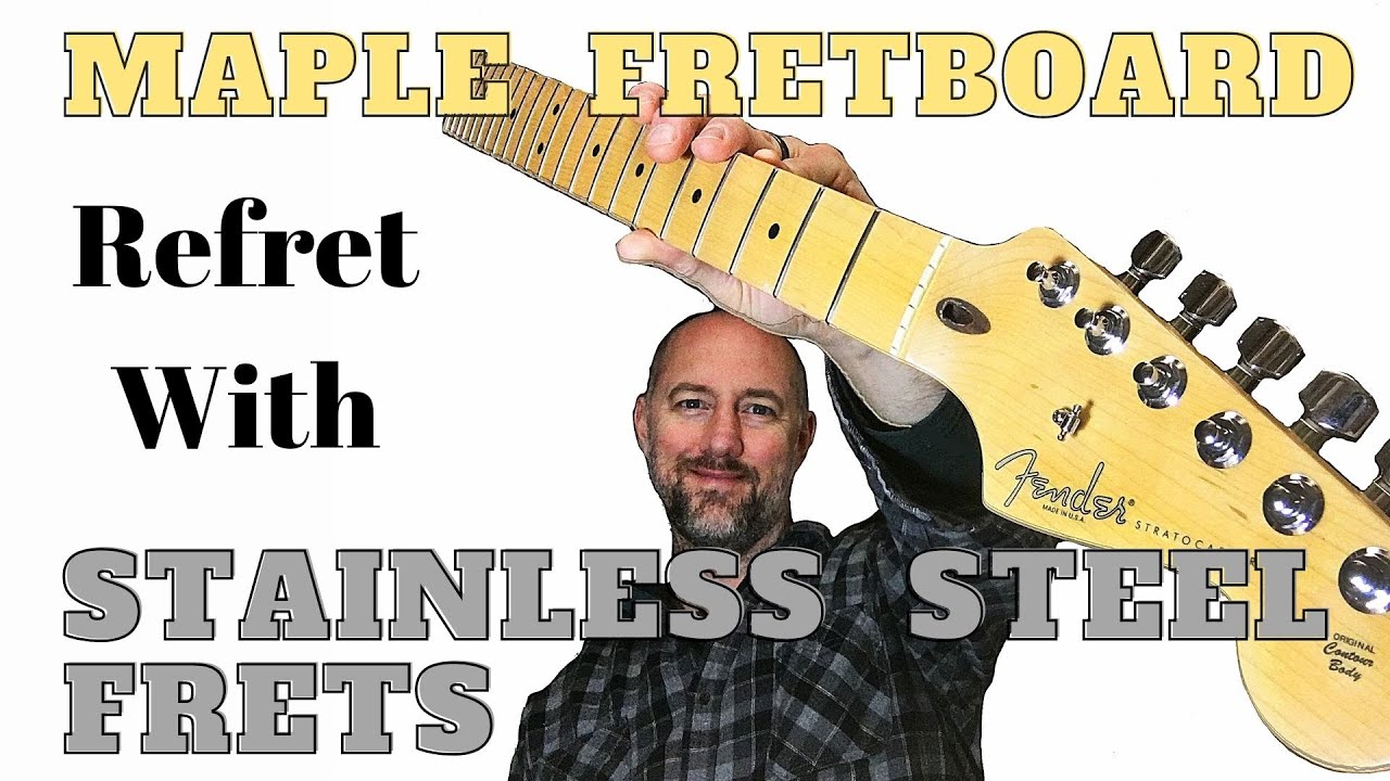 Maple fretboard refret with Stainless steel frets = fun...
