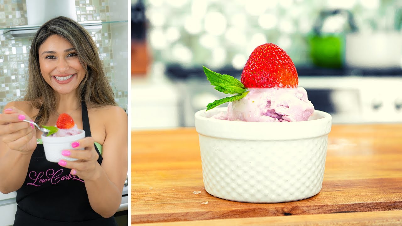 Keto Ice Cream! Low Carb Breyers Strawberry Ice Cream