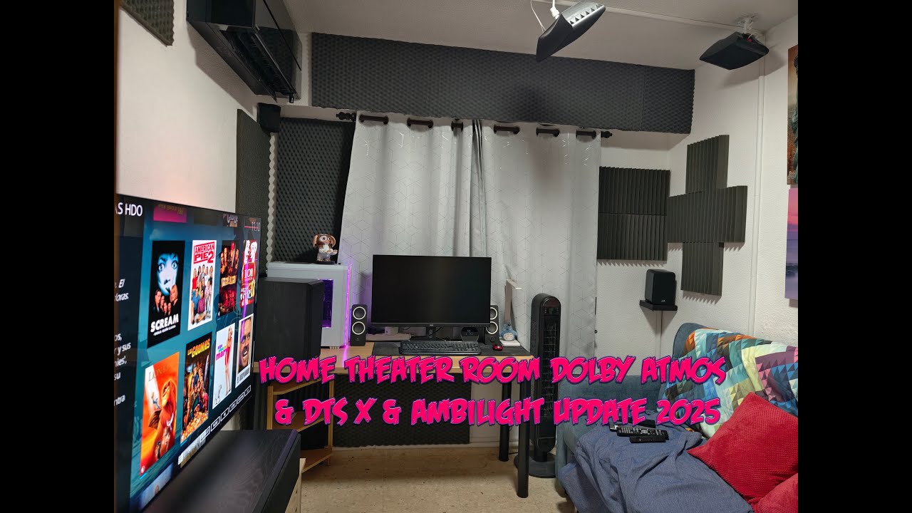 Home Theater Room Oled & Dolby Atmos & DTS X & Ambilight 5.1.4 Update 2025