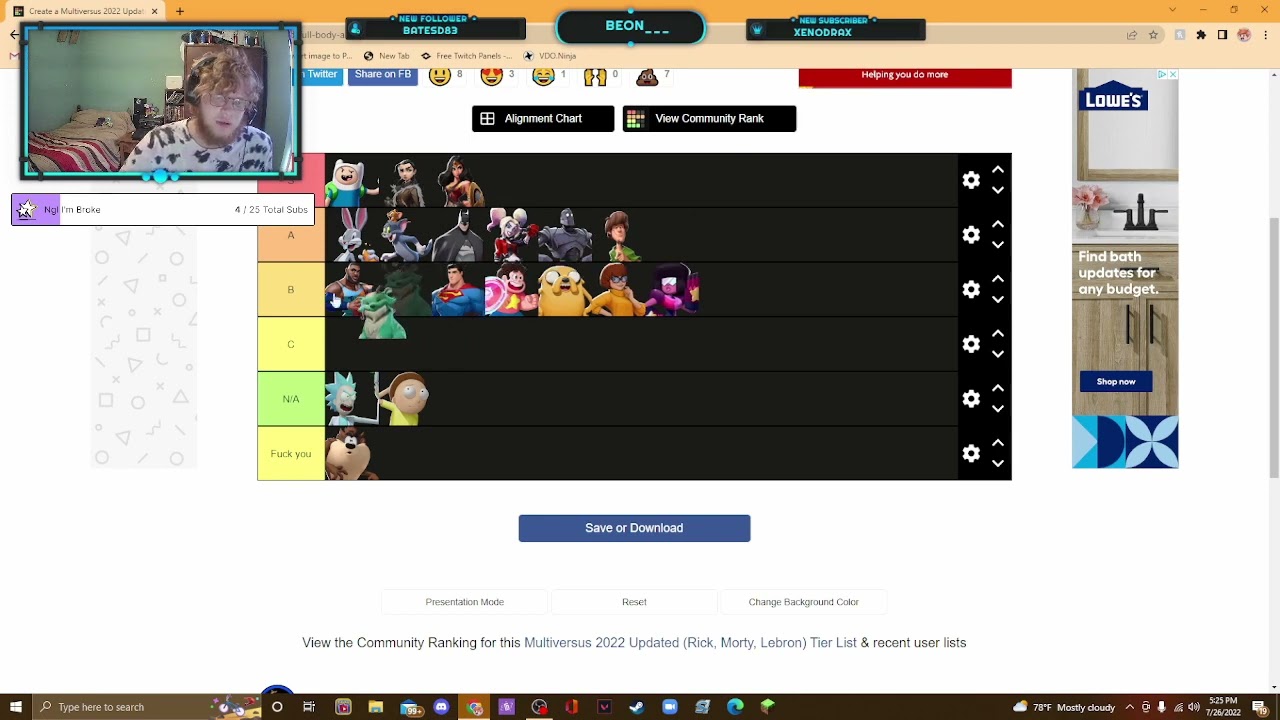 MultiVersus Opening Day 2v2 and 1v1 Character Tier-list