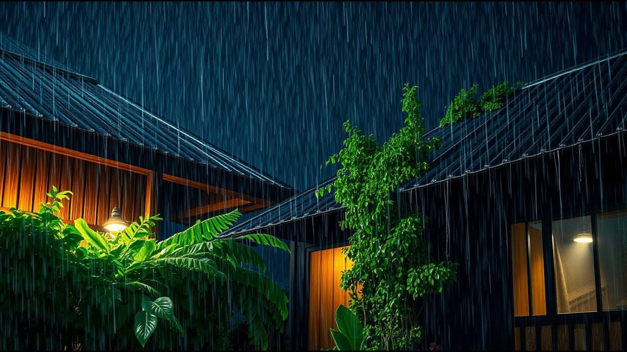 Let's Feel the Rain to Sleep 🌲 Heavy Rain with Thunder Ambience for Instant Stress Relief