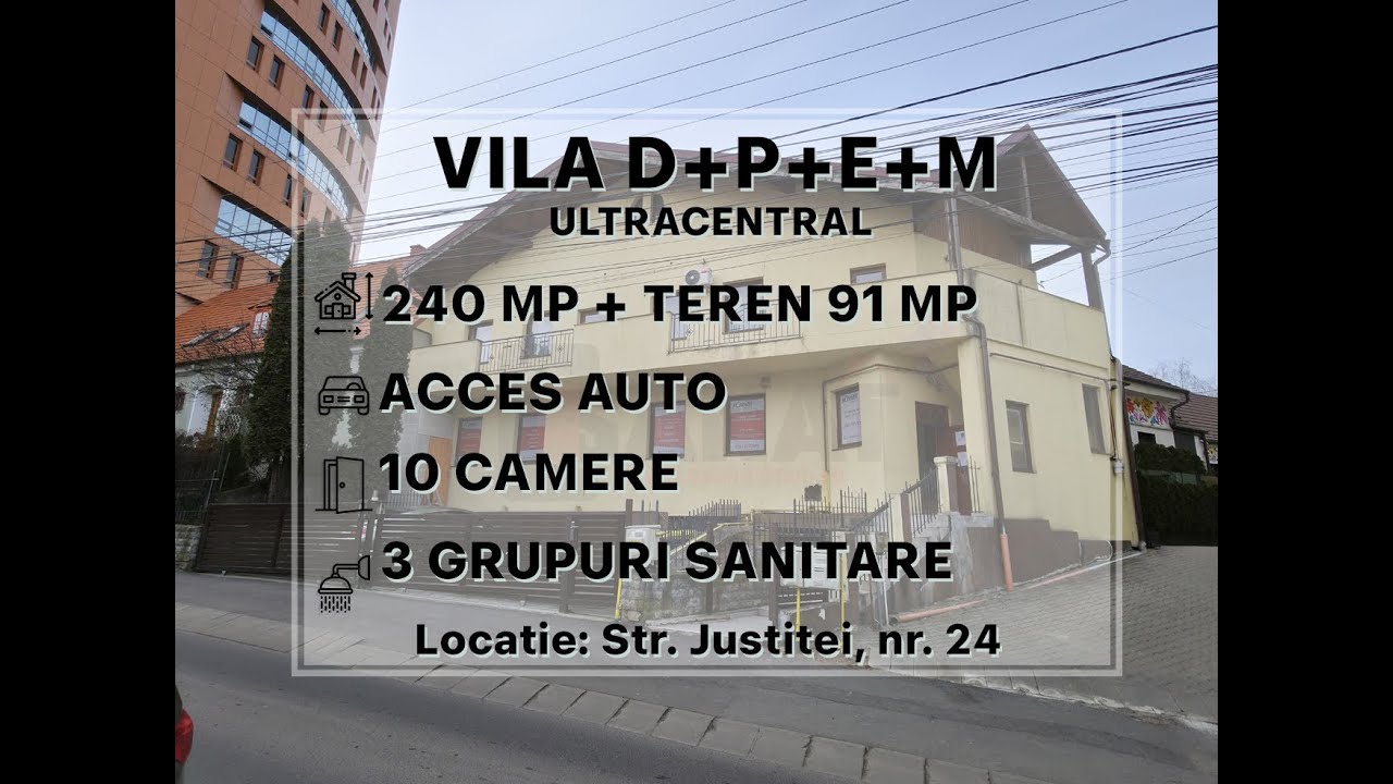 Vila D+P+E+M + Spatii Comerciale, Ultracentral pe Justitiei