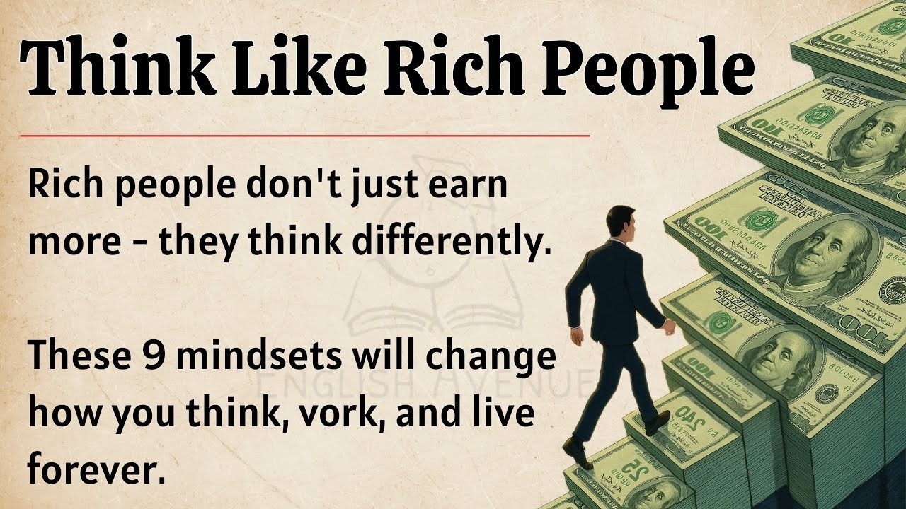 Think Like Rich People 🤔    Change Your Mindset   Change Your Life    Improve Your English Fluen