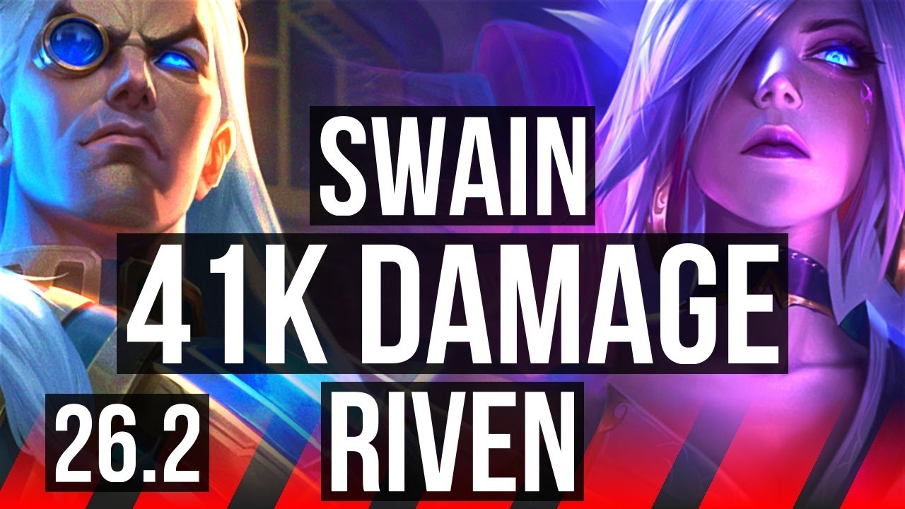 SWAIN vs RIVEN (TOP) | 5k gold comeback, 41K damage | EUW Master | 26.2