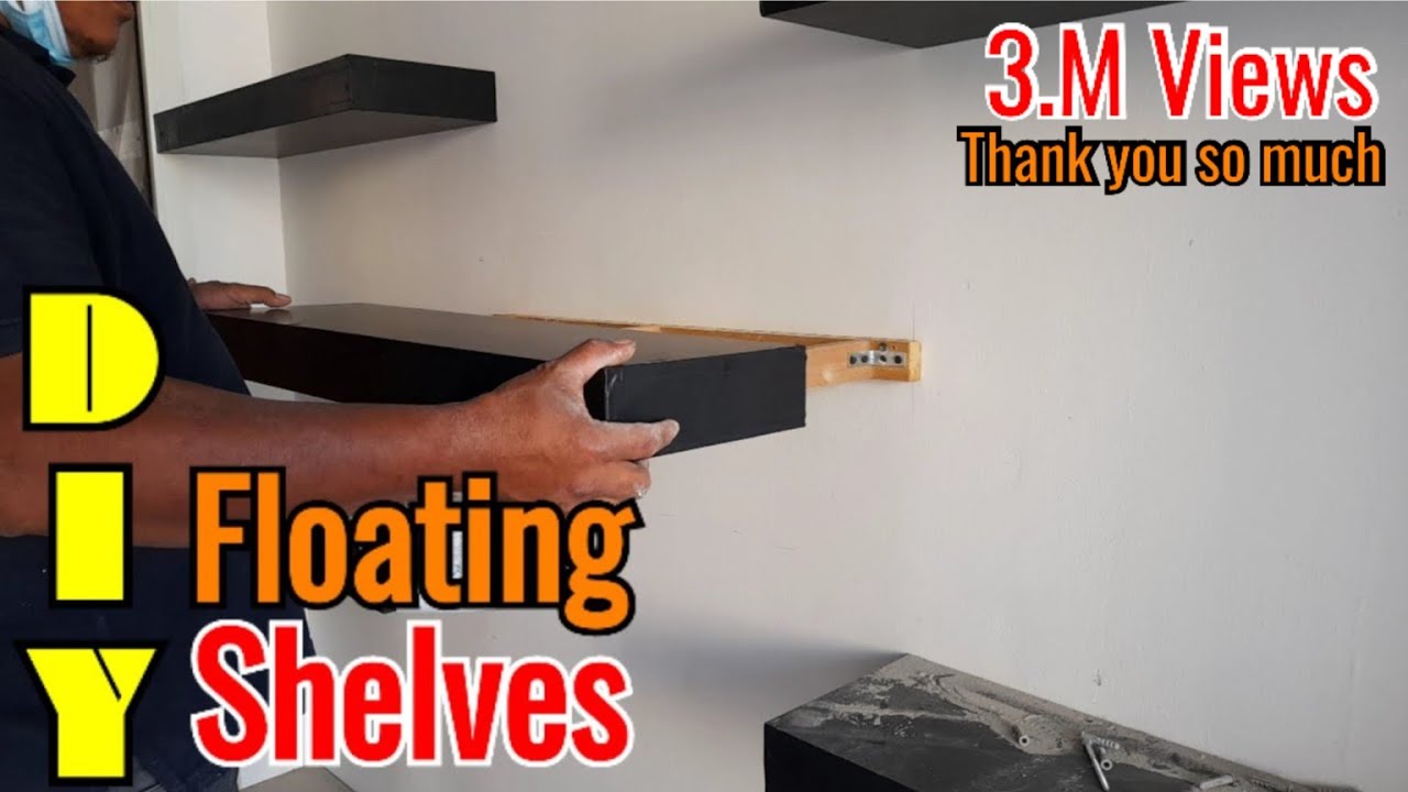 How to Make Floating Shelves with Wood Grain Sticker || Budoy Vlog