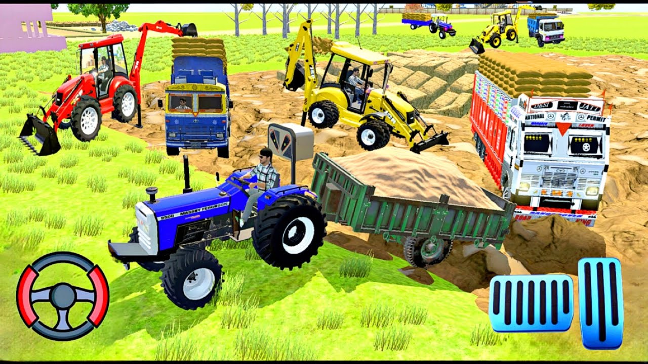 🔴Drive JCB and Uploading Lorry Truck in Game 🪨 From #truck #jcb#tractor #dumper #games 0139
