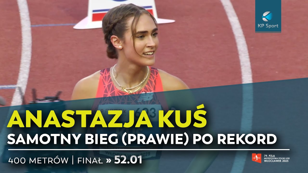 Najmłodsza olimpijka z Paryża pokazała klasę! ANASTAZJA KUŚ - złoty medal MP U20 - Włocławek 2025