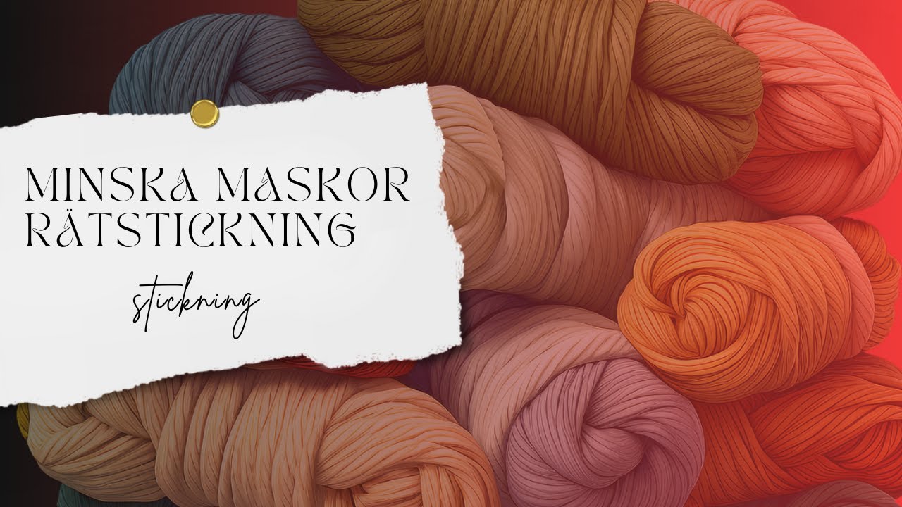 Minska maskor rätstickning - handledning